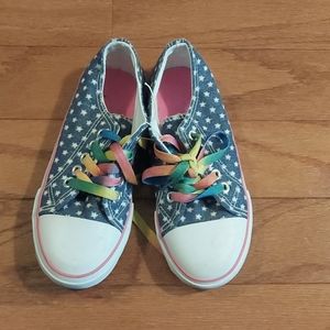 Girls Stars Fashion Sneakers Size 1